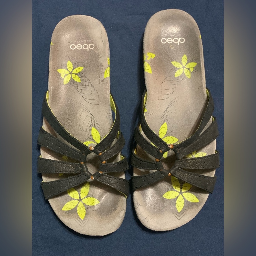 Abeo Farren Black Neutral Post Sandals Women’s Size 9